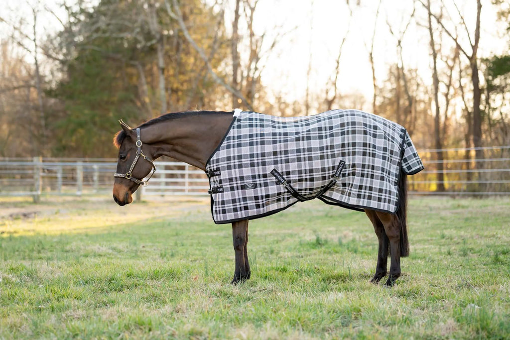 TuffRider Texilene Shoulder Lining FlyShield Sheet -Black /Grey -66