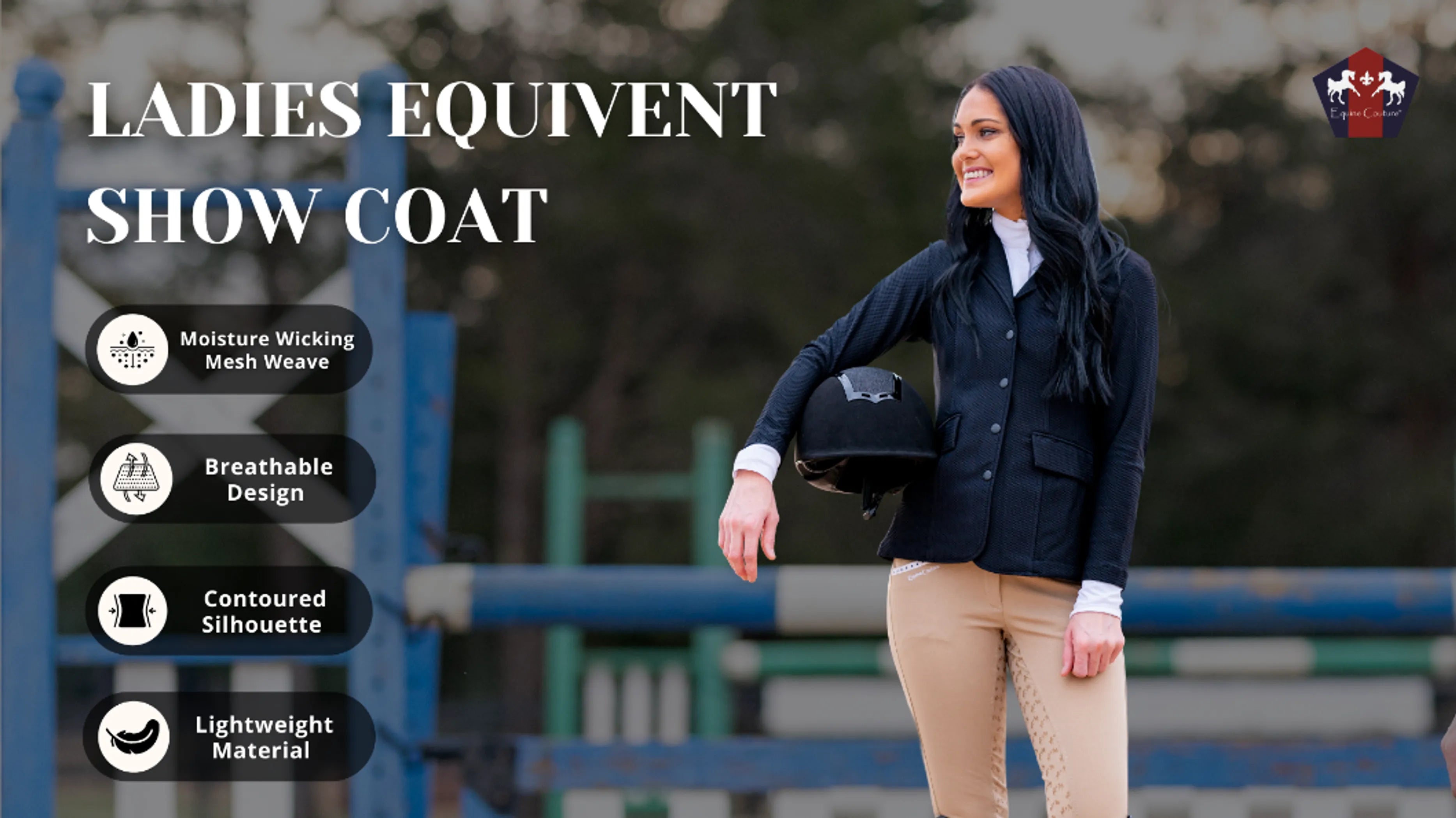 Equine Couture Women EquiVent 4-Snap Button Show Coat
