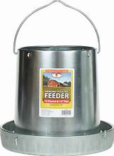 Metal Hanging Poultry Feeder 12" pan